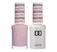 DND Lot de vernis gel - 1 vernis à ongles gel rose et vernis à ongles rose, 602 Elegant Pink, 1,5 ml