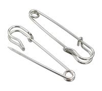DNDGDLUA Lot de 12 épingles à nourrice pour kilt - En acier inoxydable - 63 mm - Robustes - Pour couvertures, tricots, bijoux et travaux manuels - Argenté