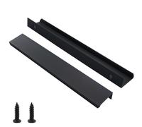 DNDGDLUA Lot de 8 poignées de meubles noires cachées pour armoires 200 mm Poignées de cuisine avec vis pour portes d'armoires et tiroirs