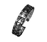 DNDJJM Bracelet de Montre en céramique Compatible avec la série Dior VIII, Noir et Blanc, Type à Bouche Convexe, Type à Bouche arquée, 17 mm, 15 mm(Black,15mm)