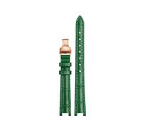DNDJJM Compatible with Tissot Little Beauty T126.010 Jiali Series Women's Leather Watch Strap Bracelet Cowhide Chain Notch 12 * 4mm 14 * 5mm(Green-Rose Gold B,12x4mm)