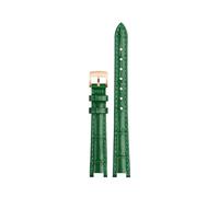DNDJJM Compatible with Tissot Little Beauty T126.010 Jiali Series Women's Leather Watch Strap Bracelet Cowhide Chain Notch 12 * 4mm 14 * 5mm(Green-Rose Gold A,14x5mm)