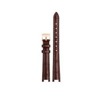 DNDJJM Compatible with Tissot Little Beauty T126.010 Jiali Series Women's Leather Watch Strap Bracelet Cowhide Chain Notch 12 * 4mm 14 * 5mm(Brown-Rose Gold A,14x5mm)