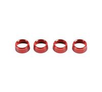 DNDJJM Garniture décorative en alliage d'aluminium for bouton de climatisation de voiture, compatible avec Ford Mustang 2011-2014(Red)
