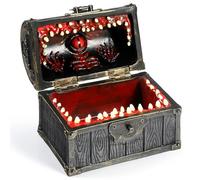 DNDND Boîte de rangement pour dés Mimic Chest pouvant contenir 6 jeux de dés polyédriques - Cadeau idéal pour les joueurs de donjons et de dragons DM Masters RPG Gaming