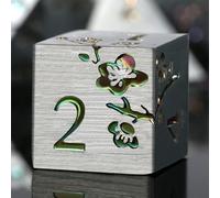 DNDND Ensemble de dés en métal arc-en-ciel fleuri, 7 pièces de dés DND métalliques avec fleurs magnifiques avec coffret cadeau pour jeu de plateau D&D Donjons et Dragons (fleurs arc-en-ciel)