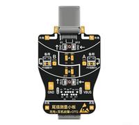 DNDP Type-C Dual Backplane Testeur pour Android Réparation de Charge et Casque avec Test de Résistance Marquage Broche Test OTG Noir