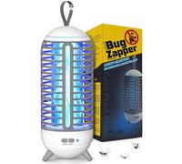 Dnenellr Lampe Anti Moustique Extérieur, 2 en 1 Tue Mouche Électrique Rechargeable USB, IPX5 Étanche, Anti Moustique Sans Fil pour l’intérieur, l’extérieur, Le Balcon et Le Camping