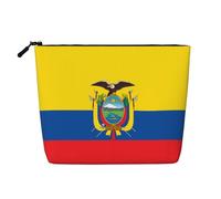 DngSer Drapeau de l'Équateur Faux Chanvre Trousse de Maquillage - Trousse de Toilette Voyage Multifonctionnelle - Accessoires de Maquillage - Rangement Quotidien - En déplacement, noir, One Size