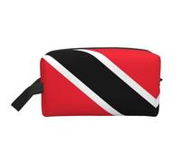 DngSer Grande trousse de maquillage de voyage - Trousse Dopp réutilisable, motif drapeau de Trinité-et-Tobago, pochette de rangement pour articles de toilette, maquillage et accessoires