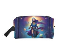 DngSer Grande trousse de maquillage de voyage - Trousse Dopp réutilisable, une pochette de rangement imprimée Astral Adventure pour articles de toilette, maquillage et accessoires