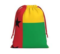 DngSer Grands sacs cadeaux avec cordon de serrage - Drapeau de la Guinée-Bissau Sacs à friandises de Noël et de vacances - Sacs cadeaux de Noël, parfaits pour les bonbons