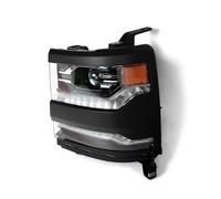 Dnhqknoaf Ensemble Lampe Phares Pour Chevrolet Pour Silverado 1500 4 Portes 2016 2017 2018 2019 Phares De Projecteur LED Complets DRL Direct Feux Avants Auto(Front left)