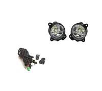 Dnhqknoaf Feu Avant Antibrouillard Pour VW Pour Transporteur Pour Multivan Pour Caravelle Pour T5 2003-2010 Kit Faisceau Câbles Grille Couvercle Antibrouillard Gris LED(LED and wires)