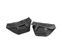 Dnhqknoaf Sac De Réservoir Sacoches Latérales Universelles pour Moto, 1 Paire, en Cuir PU, Classiques, pour Outils Sac Selle(Le Noir)
