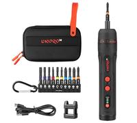 Dnipro-M Visseuse sans fil CSD-40X 4,5 Nm, 320 RPM - Mini tournevis électrique de précision, coffret d’outils avec embrayage à 8 positions, set d’embouts, étui de rangement et éclairage LED