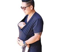DNJKH Écharpe Porte-Bébé, T-Shirt en Coton Ajustable Kangourou pour Hommes, Manche Courte pour Nouveau-né Jusqu'à 15 Kg