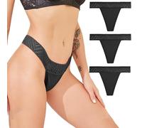 DNJKH Lot de 3 Culotte Menstruelle Femme RéUtilisable String en Dentelle Menstruelle Sportifs pour Filles RèGles, Protection Hygiénique Lavable