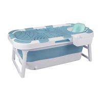 Dnkelar Baignoire Pliable- pour Enfant et Adulte-120 x 58 x 48 cm - poser avec Tablette -PP+TPE