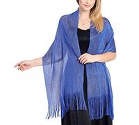DNLKWGO Écharpe Pashmina Étole pour Femme - Pour Robes de Soirée - Châle Formel pour Mariages, Bleu, Taille Unique