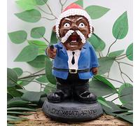 Dnoifne Nains de Jardin Militaires, Dites ce Qui est Encore ! Nain de Guerre Amusant, Nains de l'armée Amusants, Statue de Soldat en résine, Nain d'homme Noir, Statue de Gangster Nain