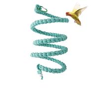 Dnoifne Perchoir en corde de coton bleu pour perroquet, perruche, calopsitte, inséparable, perruche, 150 cm