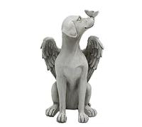 Dnoifne Statue commémorative en forme d'ange pour chien, pierres commémoratives pour chien, cadeau commémoratif pour chien, marqueur de tombe pour animaux de compagnie, statue de hommage