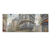 DNOVING Lot de 2 rouleaux de papier cadeau d'anniversaire Paris Street View GWP-823480754 - 147,3 x 58,4 cm