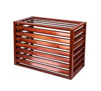 Dnowegas Support De Climatiseur À Persiennes Convient pour l'unité extérieure du climatiseur Support De Fleur Climatiseur En Aluminium Louvre en Bois-L100*W50*H70(1.5P)