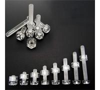 DNVGJUP Lfang-Boulons à Cinq pans Acrylic Clear Plastic Nylon M3-M6 Round Head Screw Bolt + Nut, 50sets, Durable et résistant à la Corrosion(M3x25mm)