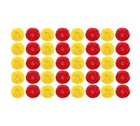 Dnyta Lot de 40 housses de microphone jetables en forme de O pour KTV (rouge et jaune)