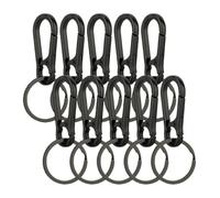 Dnyucen Lot de 20 porte-clés en métal pour clés de voiture, 10/20/30 pièces, noir
