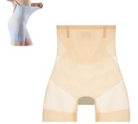 Dnyun Ultra-Thin Cooling Tummy Control Shapewear, Ultra Slim Tummy Control Hip Lift Panties, Ultra-Thin Ice Silk Cooling High Waist Tummy Control Pants (Skin Color,M)