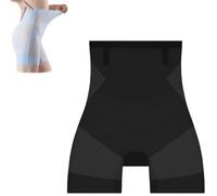 Dnyun Ultra-Thin Cooling Tummy Control Shapewear, Ultra Slim Tummy Control Hip Lift Panties, Ultra-Thin Ice Silk Cooling High Waist Tummy Control Pants (Black,M)
