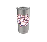 Do A Good Turn Daily Scouts BSA Slogan Retro Typography Gobelet isotherme en acier inoxydable double paroi