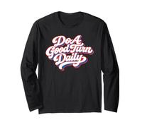 Do A Good Turn Daily Scouts BSA Slogan Retro Typography Manche Longue