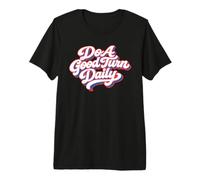 Do A Good Turn Daily Scouts BSA Slogan Retro Typography T-Shirt Haut de Gamme