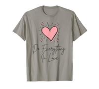 Do Everything in Love Cœur Mignon Inspiration Faith Art T-Shirt