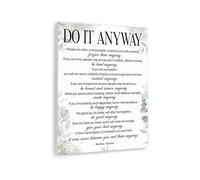 Do It Anyway Wall Art Inspirational Quote Motivational Canvas Print for Women Home Office Gym Study Take Action Overcome Fear Decor(Framed,08x12inch(20x30cm))