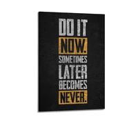 Do It Now Lot de 20 impressions sur toile avec thème texte, poster de motivation urgent sur toile, affiches murales et impression d'art moderne, pour chambre à coucher, 20,3 x 30,5 cm