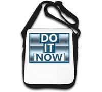 Do It Now Start Today Sac à bandoulière bleu graphique Blanc