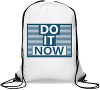 Do It Now Start Today Sac de gym avec cordon de serrage Bleu