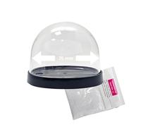 Do it Yourself 40132 Kit de bricolage Boule à neige pour FIMO avec 1 boule à neige en plastique Forme ovale 72 x 61 mm Socle noir