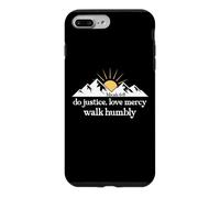 Do Justice Love Mercy Walk Humbly Bible Verse Micah 6:8 God Coque pour iPhone 7 Plus/8 Plus