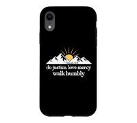 Do Justice Love Mercy Walk Humbly Bible Verse Micah 6:8 God Coque pour iPhone XR