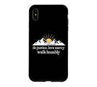 Do Justice Love Mercy Walk Humbly Bible Verse Micah 6:8 God Coque pour iPhone XS Max