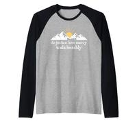 Do Justice Love Mercy Walk Humbly Bible Verse Micah 6:8 God Manche Raglan