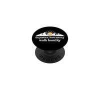 Do Justice Love Mercy Walk Humbly Bible Verse Micah 6:8 God PopSockets PopGrip Adhésif