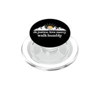 Do Justice Love Mercy Walk Humbly Bible Verse Micah 6:8 God PopSockets PopGrip pour MagSafe