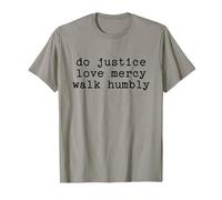 Do Justice Love Mercy Walk Humbly Christmas Holidays Christian T-Shirt